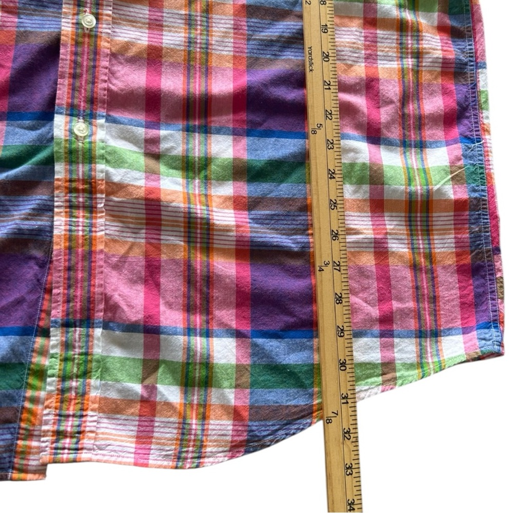 Overton Men’s Short Sleeve Plaid Button Down Shirt Sz XL - Picture 4 of 5